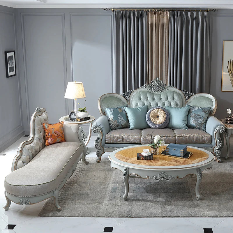 European jacquard noblewoman chair, solid wood beauty bedroom, lounge chair, sofa, villa high-end furniture