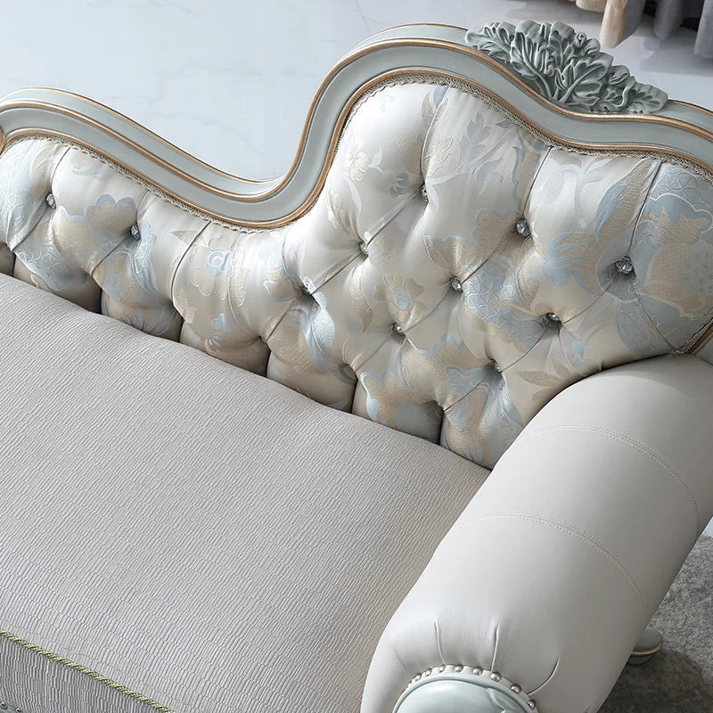 European jacquard noblewoman chair, solid wood beauty bedroom, lounge chair, sofa, villa high-end furniture