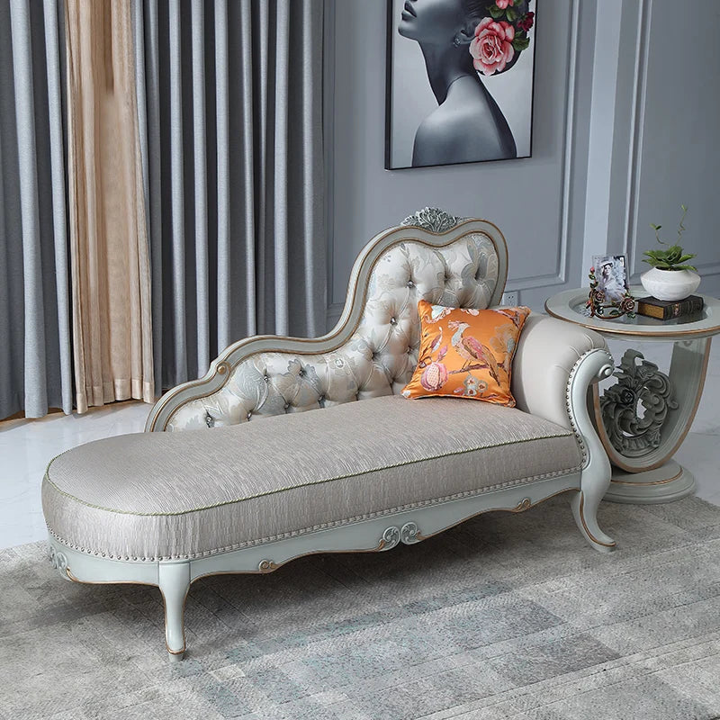 European jacquard noblewoman chair, solid wood beauty bedroom, lounge chair, sofa, villa high-end furniture