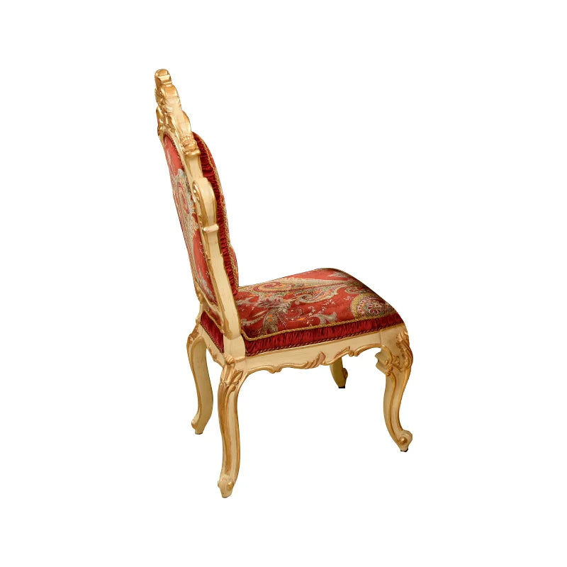 European luxury marble table and chair combination villa large solid wood carved rectangular restaurant table