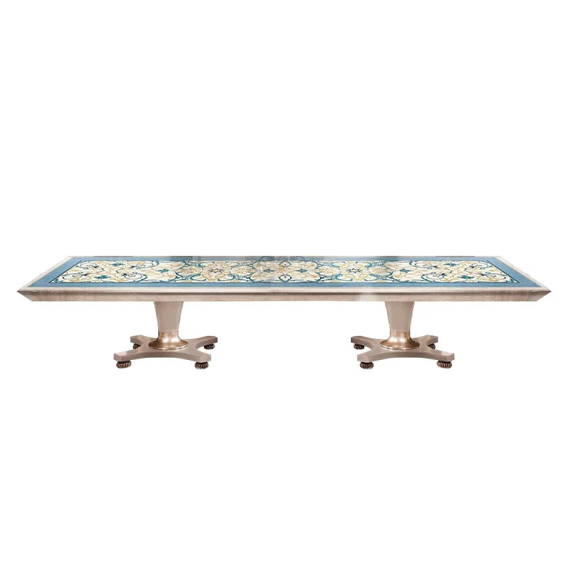 European solid wood carvings, shells, mosaic meals, tables, chairs, French luxury restaurant, villa furniture customization