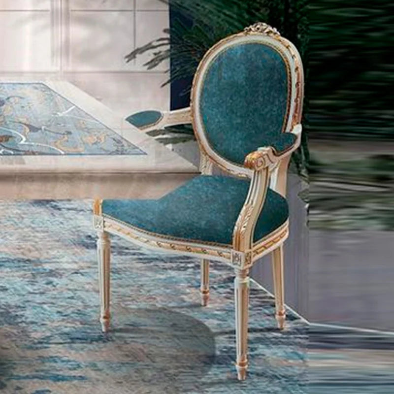 European solid wood carvings, shells, mosaic meals, tables, chairs, French luxury restaurant, villa furniture customization