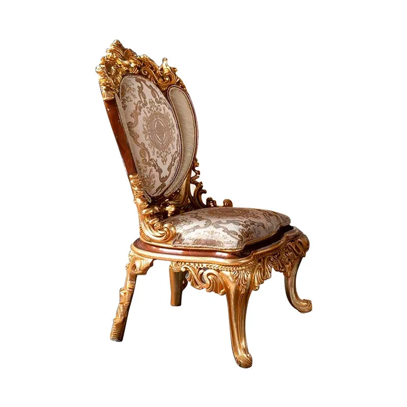 European solid wood hand-carved table long French court luxury art dining chair restaurant furniture customization