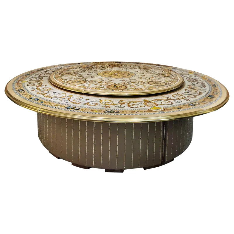 European style dining table and chair combination French luxury villa solid wood restaurant furniture customization