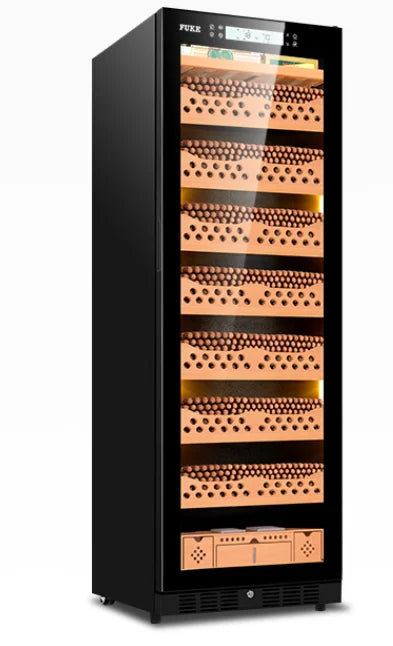 FK-188C cigar cabinet constant temperature and humidity Cedar wood humidor led light humidor Cooler Humidor Cabinet