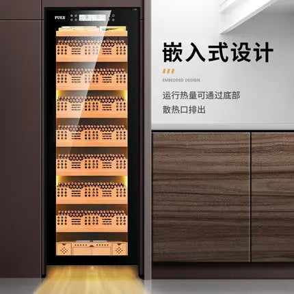 FK-188C cigar cabinet constant temperature and humidity Cedar wood humidor led light humidor Cooler Humidor Cabinet