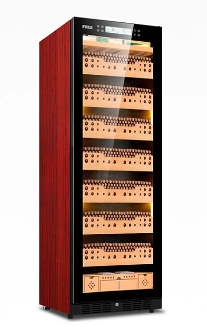 FK-188C cigar cabinet constant temperature and humidity Cedar wood humidor led light humidor Cooler Humidor Cabinet