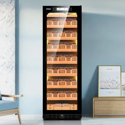 FK-188C cigar cabinet constant temperature and humidity Cedar wood humidor led light humidor Cooler Humidor Cabinet