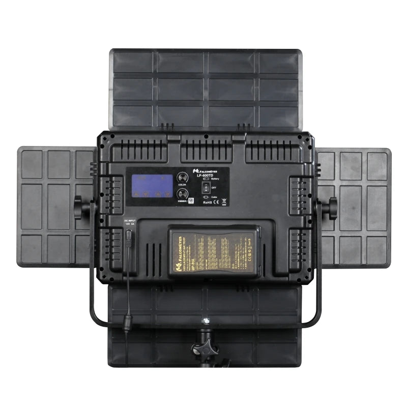 Falconeyes 36W LED Studio Light With LCD Screen LP-600TD*2+75W Professional Video Light LP-1505TD Photography Equipment Kit Set