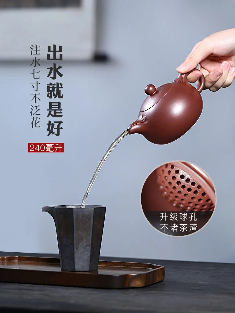 Famous Yixing Purple Clay Handmade Tea Set, Original Mine, Xishi Pot, High End Gift