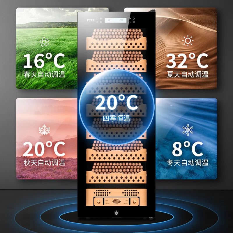 Fk-268c Cigar Cabinet Intelligent Humidor Wi-Fi Constant Temperature and Humidity Household Compression Cabinet Cigar and Wine