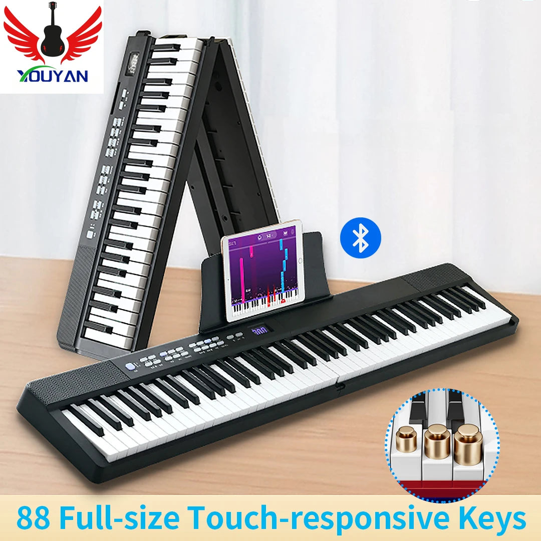 Foldable Musical Keyboard Professional Midi Controller Electronic Piano Music Synthesizer Digital 88 Keys Organ Instruments