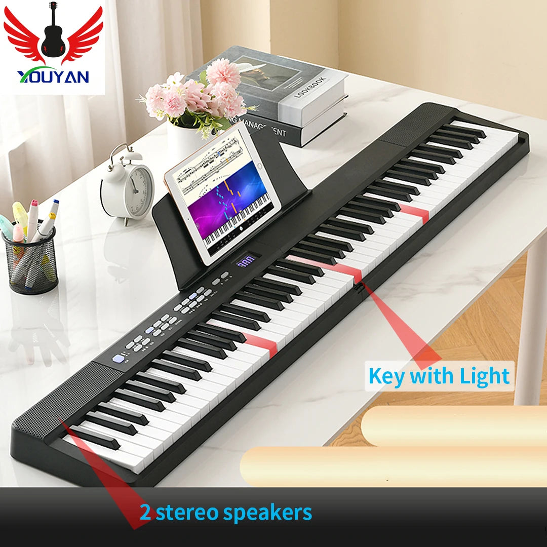 Foldable Musical Keyboard Professional Midi Controller Electronic Piano Music Synthesizer Digital 88 Keys Organ Instruments