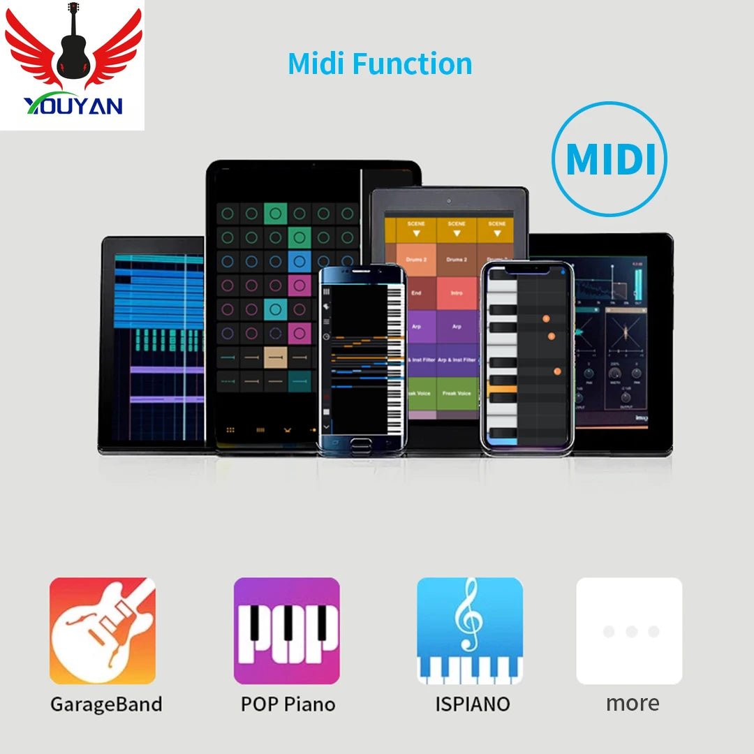 Foldable Musical Keyboard Professional Midi Controller Electronic Piano Music Synthesizer Digital 88 Keys Organ Instruments