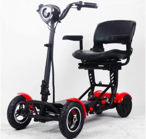 Foldable, lightweight, small elderly scooter, household electric four-wheeled vehicle, safe and stable