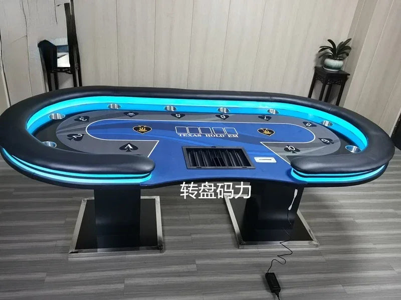 For Poker Table with Remote Control LED Light Desktop Cloth Cushion