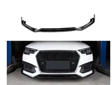 For S4 B9 front lip carbon fiber KB style car bumper lip fit for A4 S LINE 2017-2019