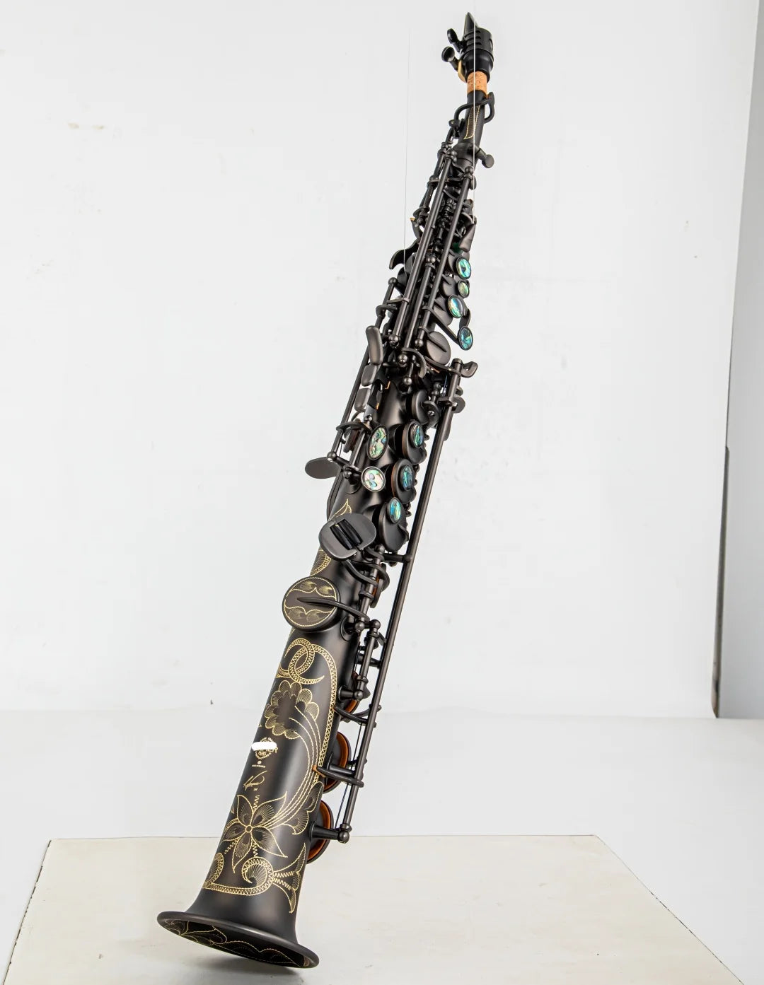 France Soprano Saxophone SS-R54 Black nickel scrub High Quality Straight B flat Sax Musical Free Shipping with Hard boxs