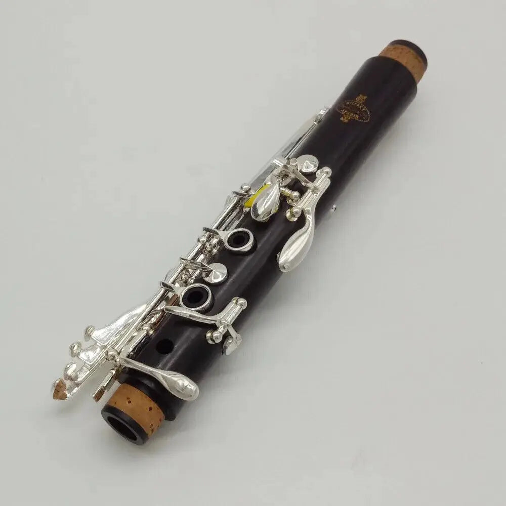 France professional clarinet flat B flat ebony material 17 keys white copper silver-plated keys black wind instrument