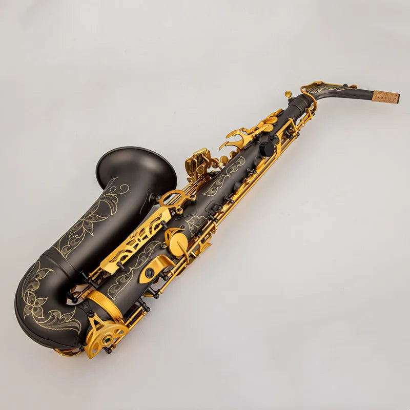 France quality SAS-R54 alto saxophone Eb black electroplating black nickel plated carved body professional Woodwind