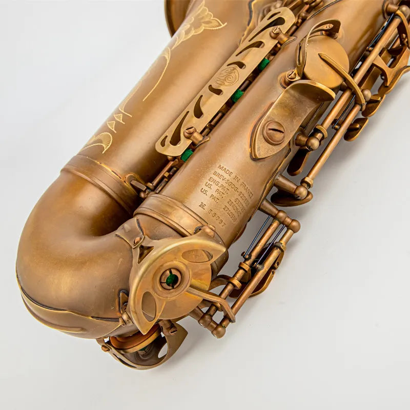French Make Ⅵ Unique Retro Alto Saxophone New Brass Antique Copper Eb Tune E Flat Musical Instrument Sax with Case Mouthpiece