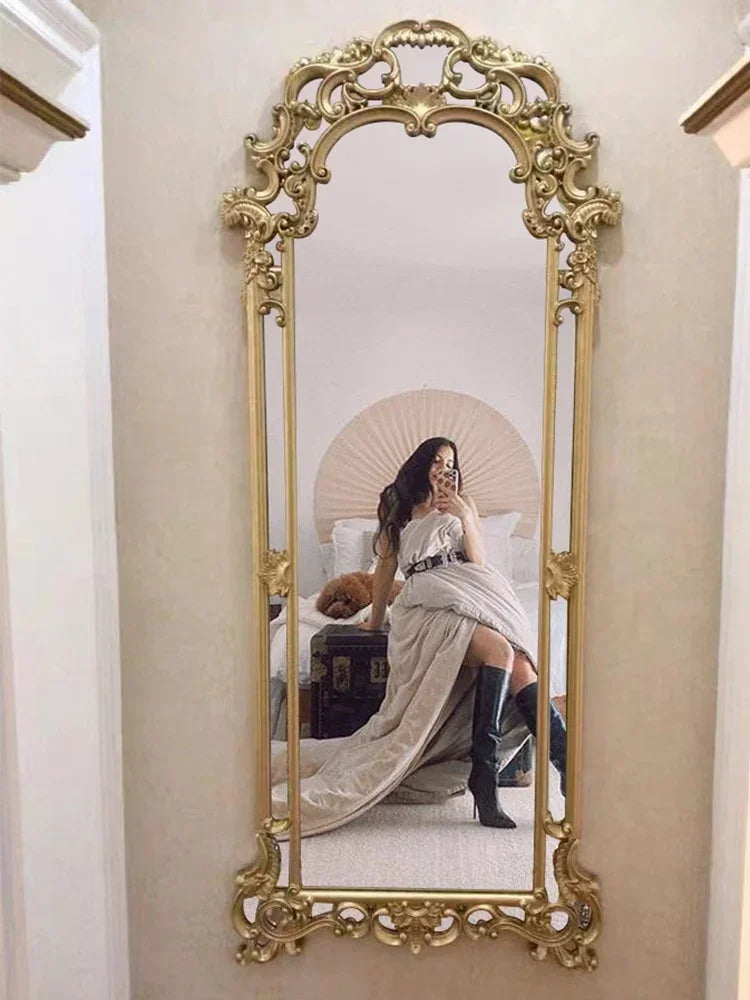 French full body cloakroom, floor to ceiling mirror, dressing mirror, Cuban Locke large mirror, wall mounted