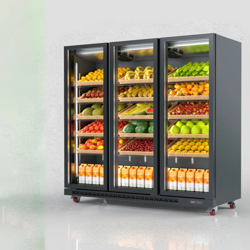 Fruit preservation cabinet, air curtain cabinet, vegetable freezer, fruit store, commercial supermarket freezer, refrigerator di