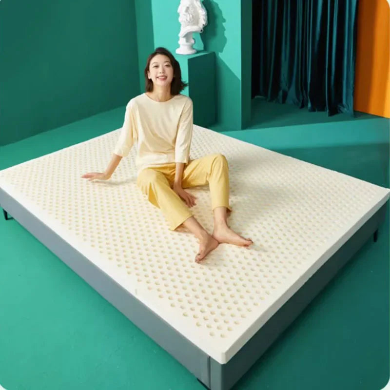 Full Size Mattress Pillowtop Bed Soft Thailand Materia Latex Tatami Mattresses Foldable Core Sleep Colchon Bedroom Furniture
