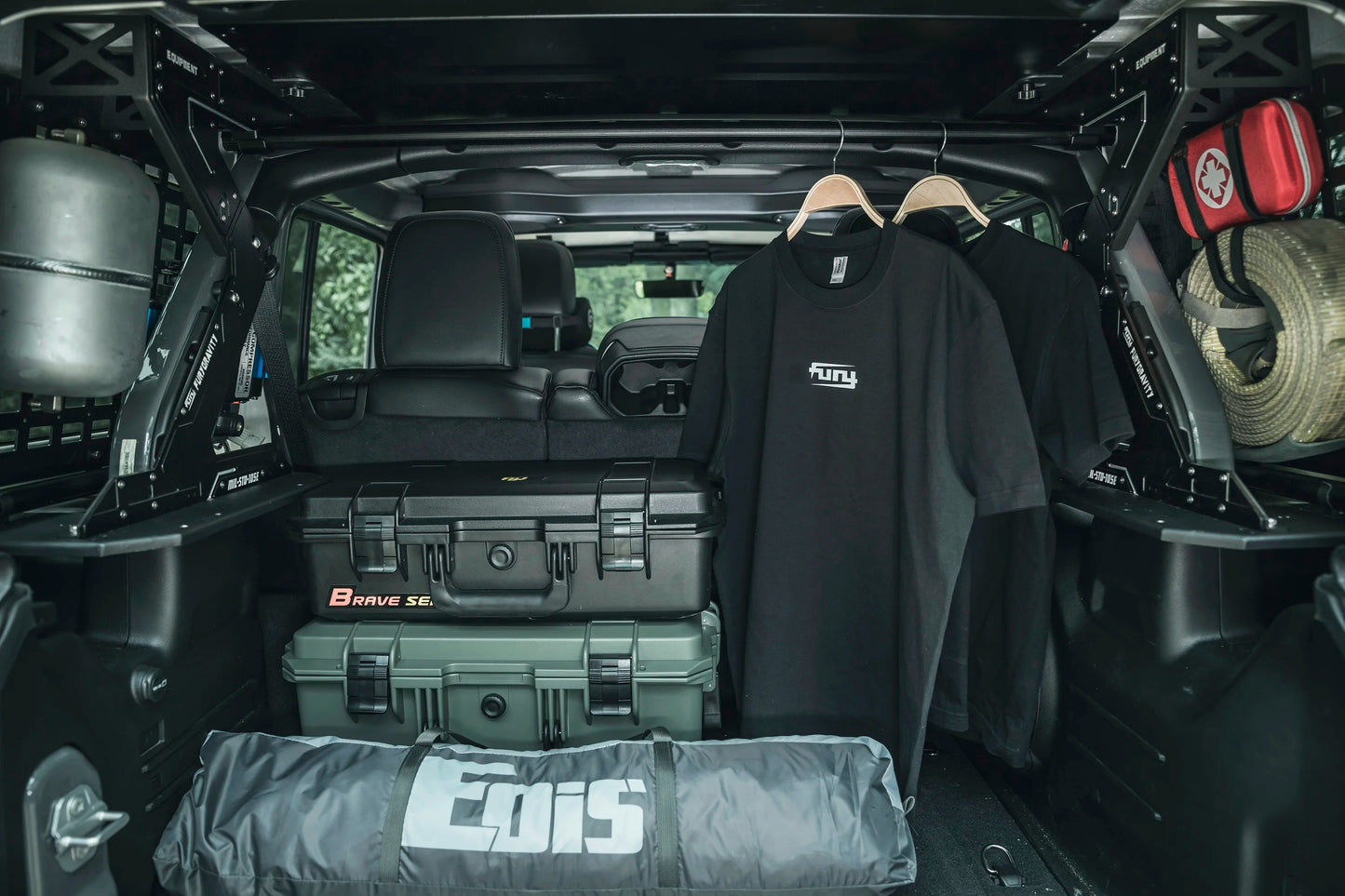 Fury 2018+ accessories Aluminum Alloy Car Interior Trunk luggage rack for Jeep wrangler JL