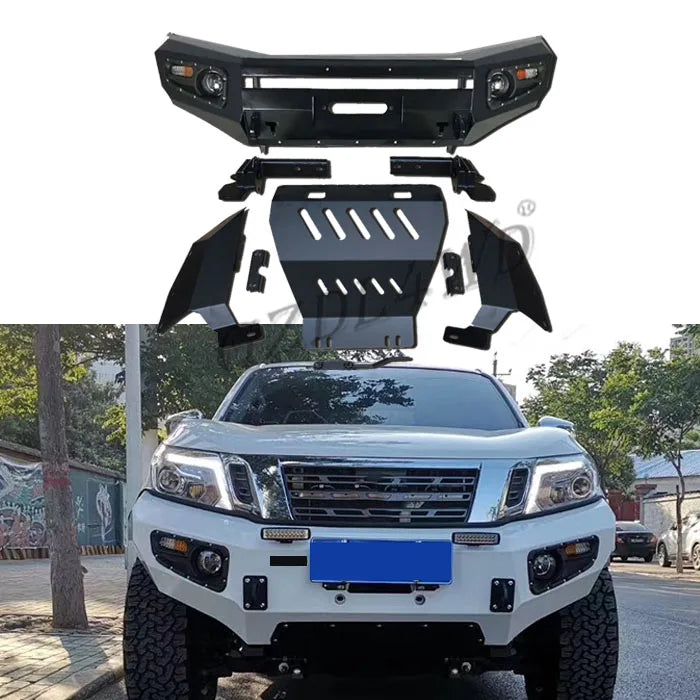 GZDL4WD Pick Up Truck Accessories Steel Bumper For Np300 2015-2022 Bull Bar Bumper Auto Body System