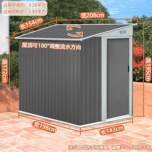 Garden tool room, outdoor yard tool cabinet, outdoor storage room, storage room, activity small house, simple room