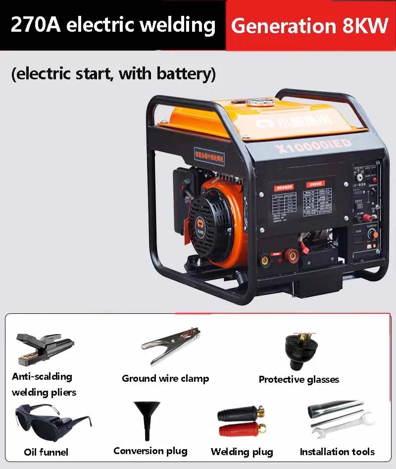 Gasoline Generator Welding And Power Generation Integrated Machine 270A Outdoor High-Power Electrical Equipment
