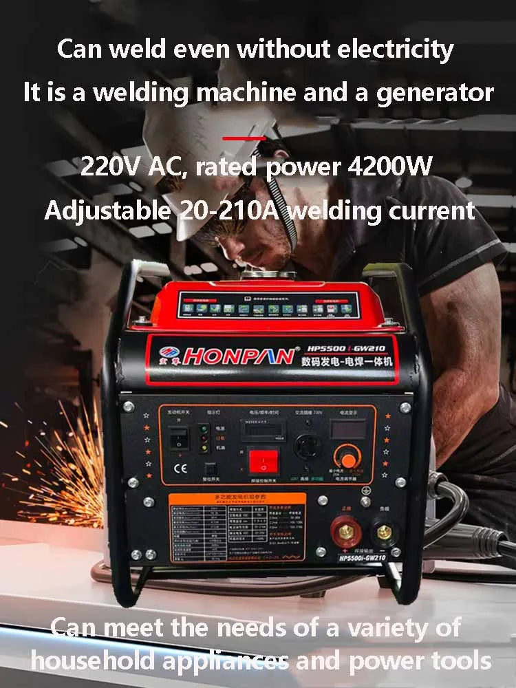 Gasoline Generator Welding And Power Generation Integrated Machine 270A Outdoor High-Power Electrical Equipment