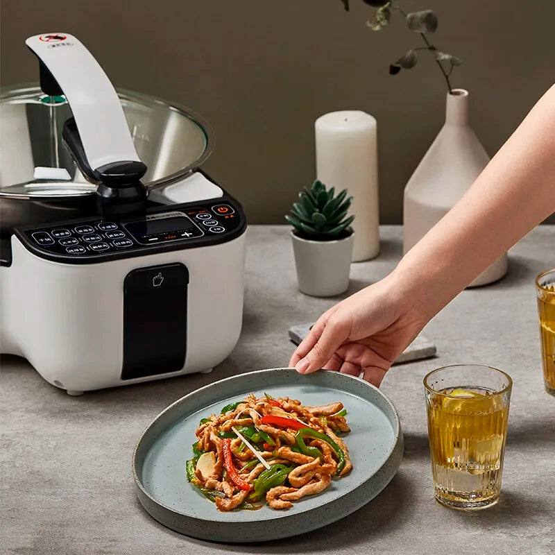 Gemside Multi-functional Automatic Cooking Robot 2-3L Intelligent Multi-purpose Electric Wok Smart Hot Pot 220V