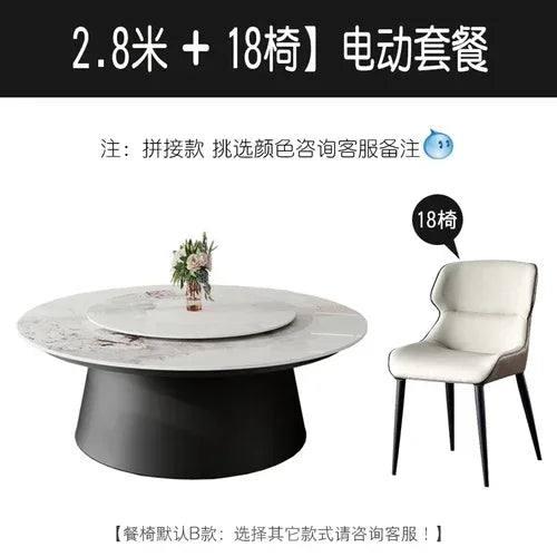 Giradischi elettrico lastra di roccia, tavolo rotondo in marmo, hotel di fascia alta, villa per grandi appartamenti