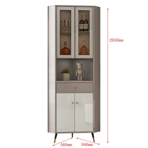 Glass Doorwine Cabinet, High-end Corner Cabinet in Living Room, Hand Display Cabinet, Red Wine Cabinet, Wall Corner Cabinet