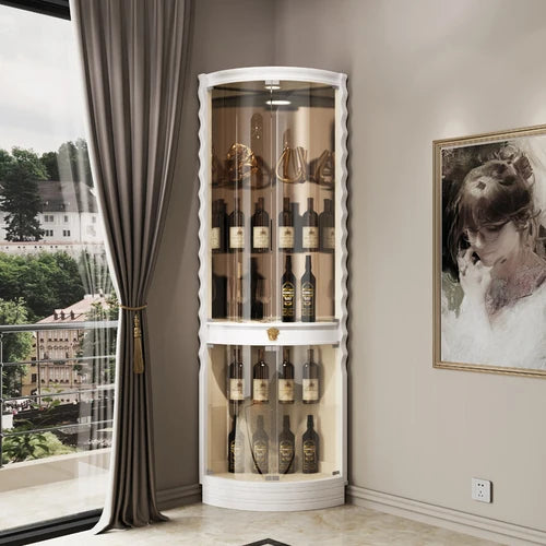 Glass Doorwine Cabinet, High-end Corner Cabinet in Living Room, Hand Display Cabinet, Red Wine Cabinet, Wall Corner Cabinet