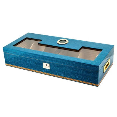 Glass Top New Arrival Spanish Cedar Cigar Box Cigar Humidification Moisture Storage Box for 80 Sticks with Lock Humidor CH-036