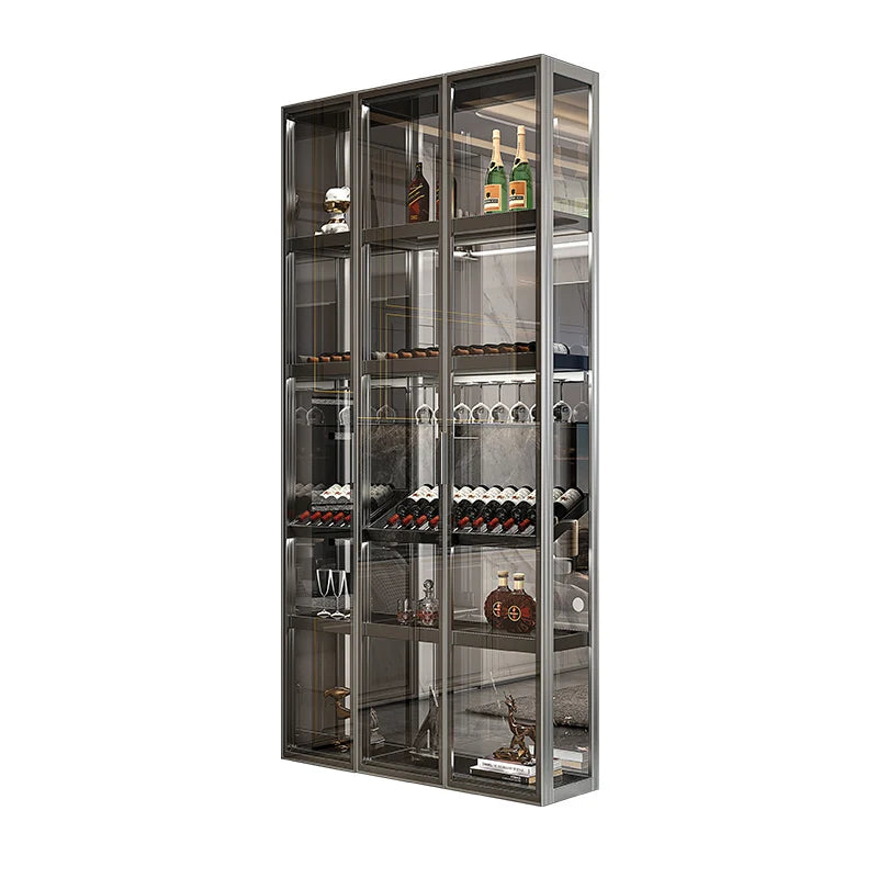 Glass Wine Cabinet Display Cabinet Modern Minimalist Light Luxury High-end Home Living Room Against The Wall Net Red Cabinet