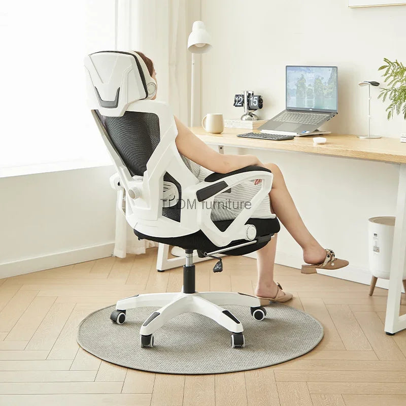 Glides Ergonomic Office Chair Wheels Back Luxury Comfy Office Chair Gaming Boys Home Sillas De Oficina Furniture Decoration