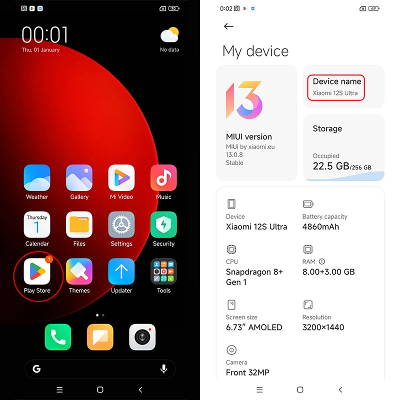 Global Rom Xiaomi 12S Ultra 12GB 256GB 6.73 inch 2K AMOLED flexible display Snapdragon Gen 8+ Octa Core 67W Fast Charge NFC