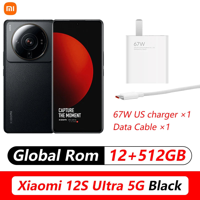 Global Rom Xiaomi 12S Ultra 12GB 256GB 6.73 inch 2K AMOLED flexible display Snapdragon Gen 8+ Octa Core 67W Fast Charge NFC