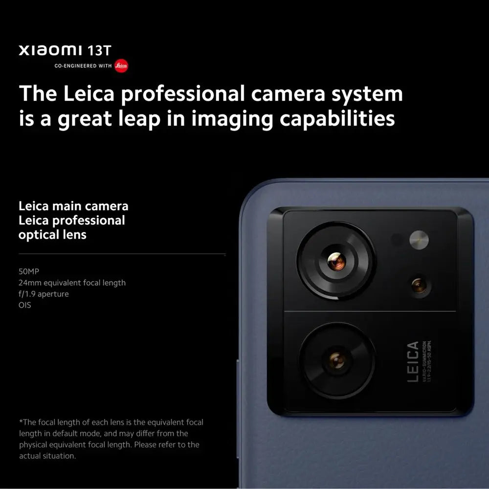 Global Version Xiaomi 13T 50MP Leica Camer 8GB / 12GB 256GB MTK Dimensity 8200-Ultra 5000mAh Turbo Charging 144Hz 6.67" Display