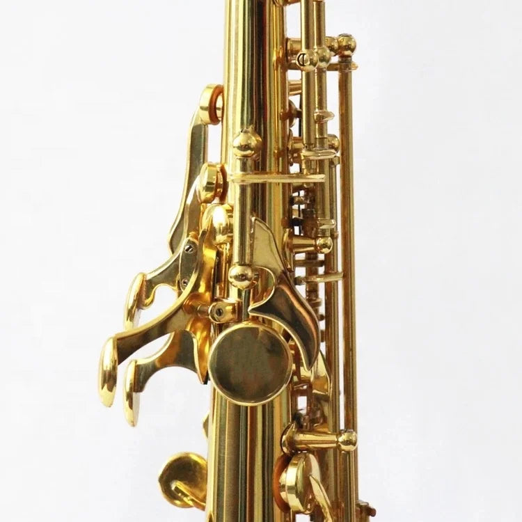 Good price straight soprano saxophone brass body gold lacquer professional saxophone soprano