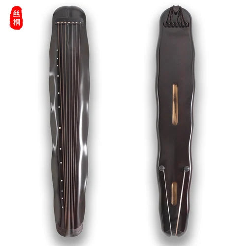 Guqin performance-grade pure handmade Fuxi-style banana leaf style guqin old cedar lacquer Chinese zither string instrument