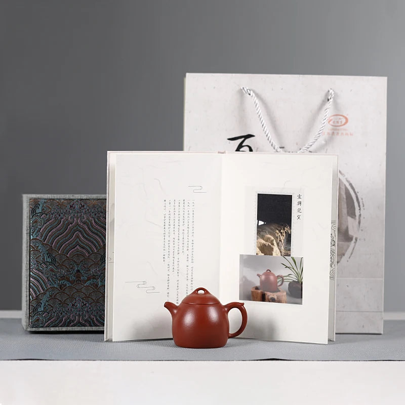 |H pot spring yixing are recommended by Shang Huagang pure manual small household teapot undressed ore dahongpao Qin Quan