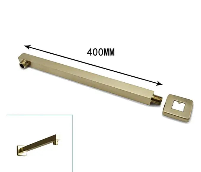 Brushed Gold Rainfall Shower Head Bathroom Stainless Steel 8/10/12 Inch Top Shower Head with Wall Ceiling Mounted Shower Arm
