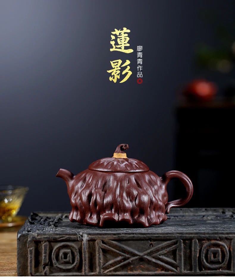 |hidden TaoFu yixing are recommended by Liao Qingqing lotus POTS all hand lotus seed undressed ore teapot the teapot