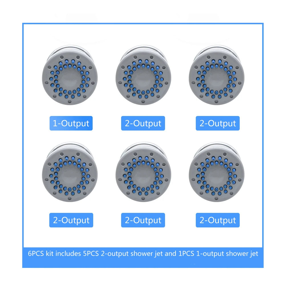 MMOOKA 3pcs-6pcs/set Bathroom Hydromassage Showerhead Water Saving Rotatable Massage Shower Nozzle MMOOKA.COM
