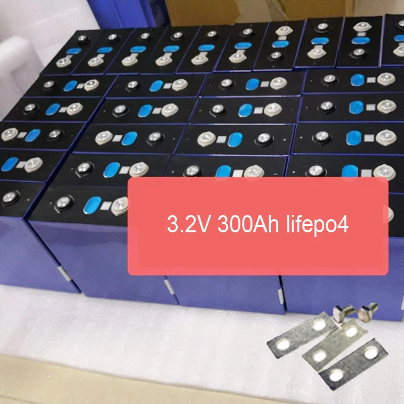 32pcs lifepo4 3.2v 300Ah Lithium battery Lithium iron phosphate for diy 12v 48V 600Ah Solar energy storage RV caravan vehicle